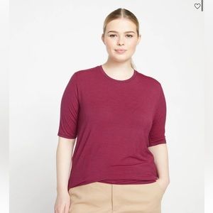 Maia Stovepipe Striped Sleeve Tee